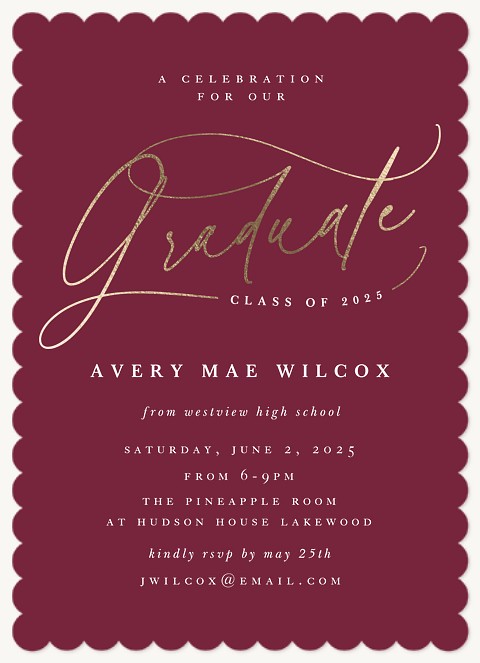 On A Curve Graduation Cards