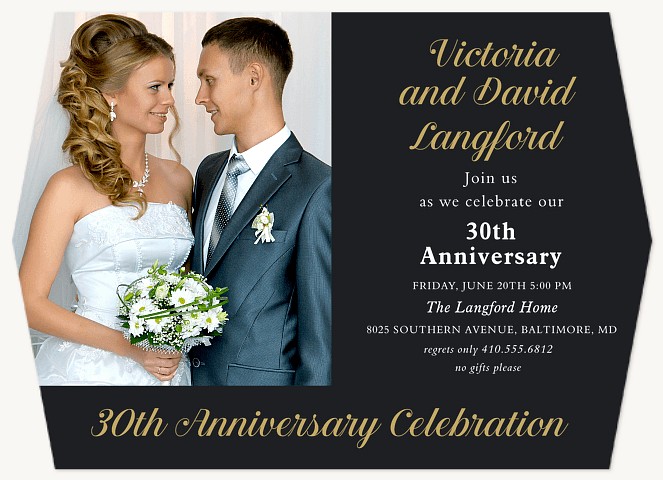 Classic Romance Wedding Anniversary Invitations