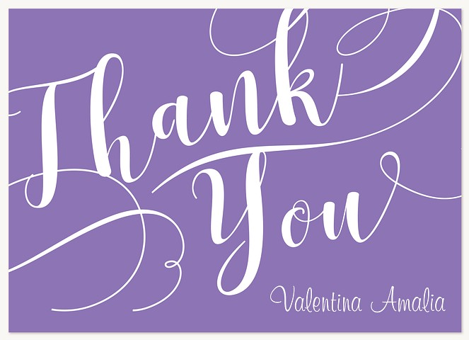 Written Flourish Quinceañera Thank You Cards