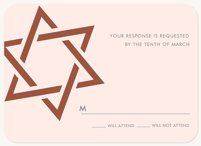 Dashing Star Bat Mitzvah RSVP Cards