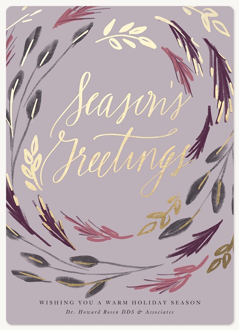 Seasonal Wreath Business Holiday Magnets
