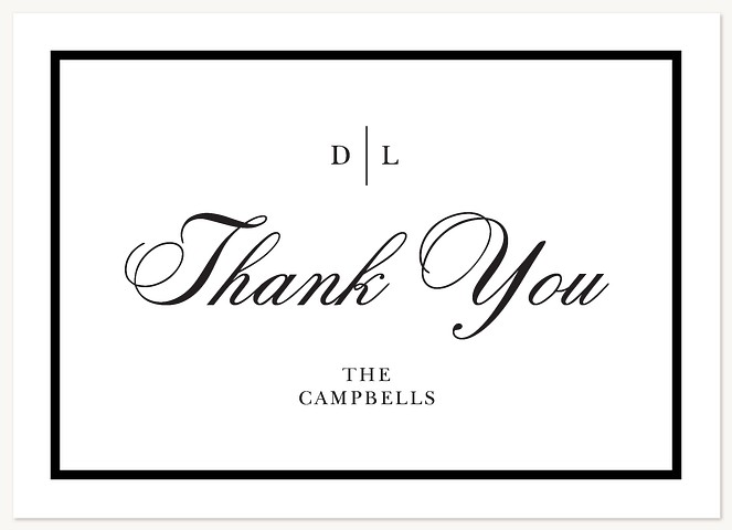 Royal Initials Thank You Cards 