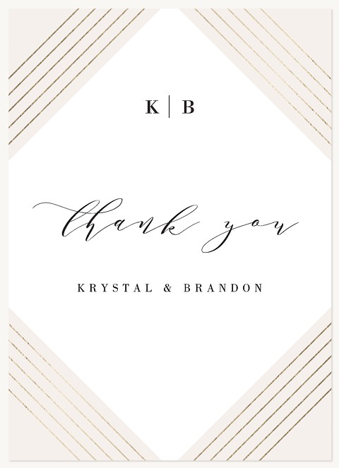 Deco Diamond Thank You Cards 