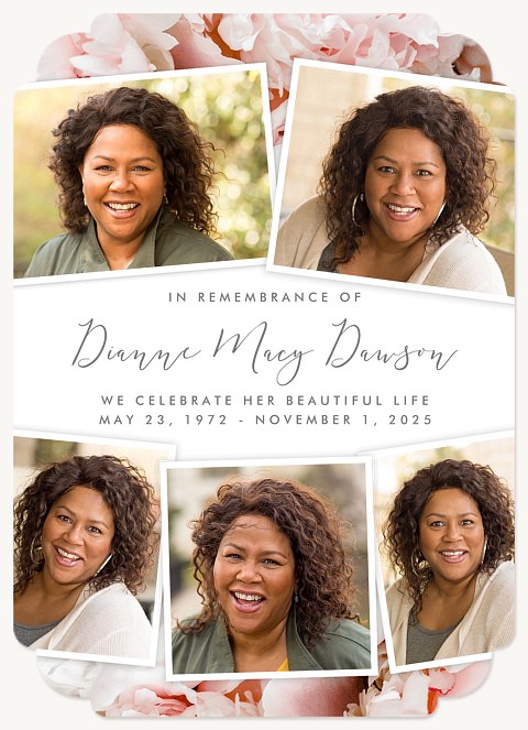 Blush Blooms Memorial & Sympathy Cards