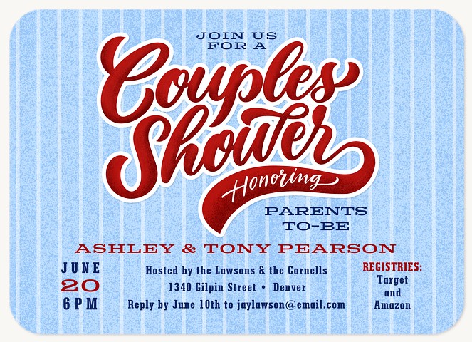 Game Day Baby Shower Invites