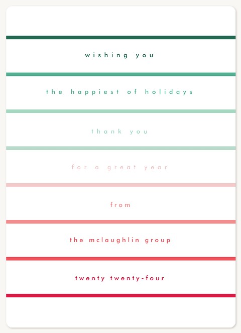 Ombre Stripe Holiday & Christmas Magnet Cards