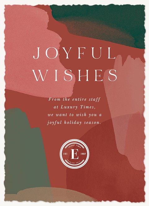 Festive Abstract Business Holiday Cards