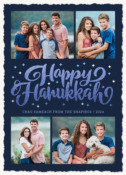 Glittering Bright Hanukkah Cards