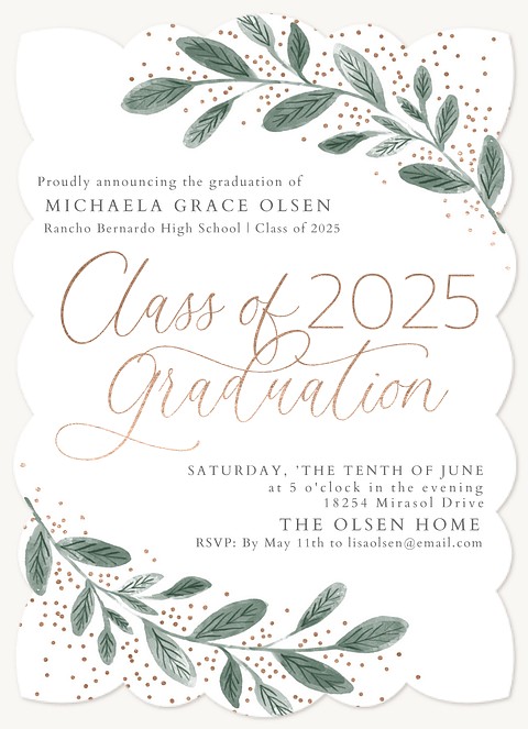 Scholarly Sage Graduation Announcements