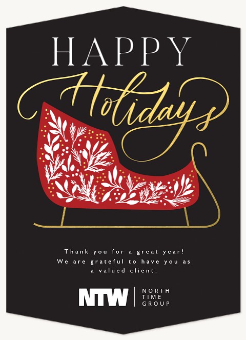 Holiday Sleigh Business Holiday Cards