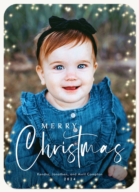 Twinkle Lights Personalized Holiday Cards