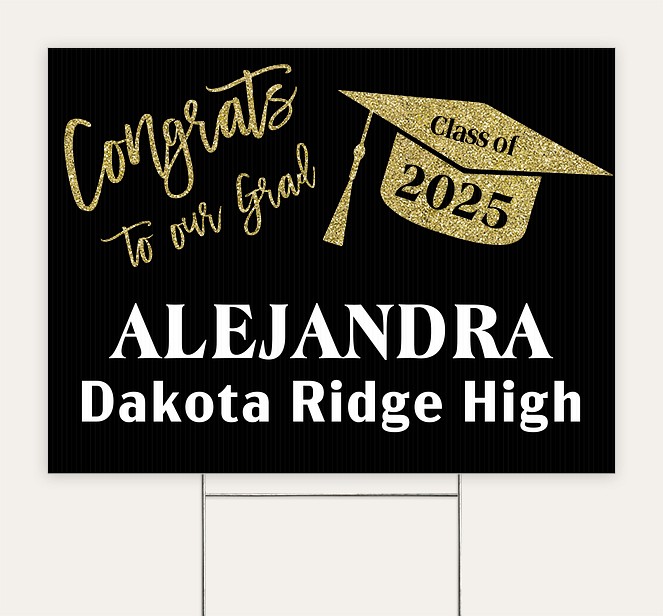 Black and Bold Custom Yard Signs