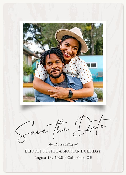 Delicate Wood Wedding Save the Date Magnets