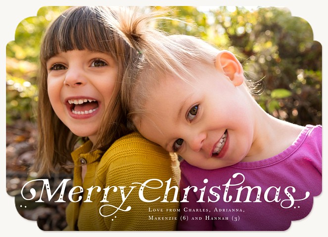Vintage Wishes Personalized Holiday Cards