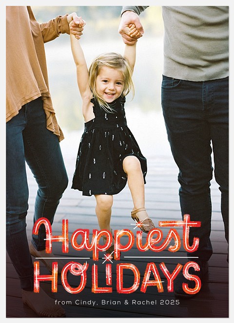 Splattered Holiday Photo Cards