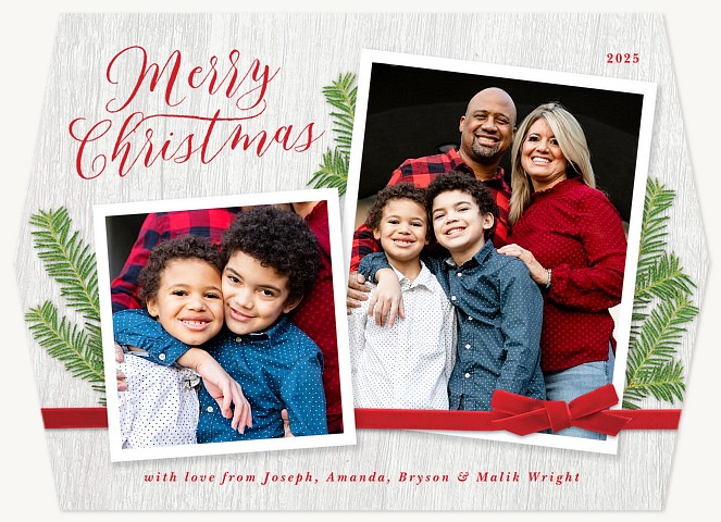 Velvet Bow Personalized Holiday Cards