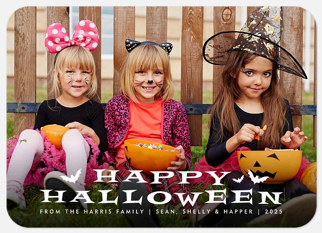 Batty Greetings Halloween Photo Cards