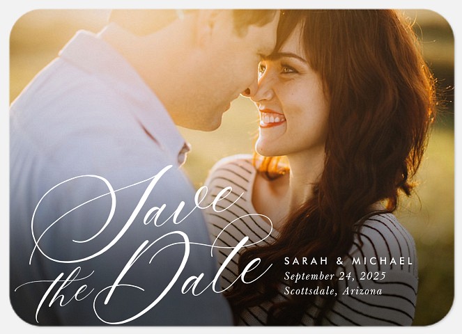 Swept Away Save the Date Photo Cards