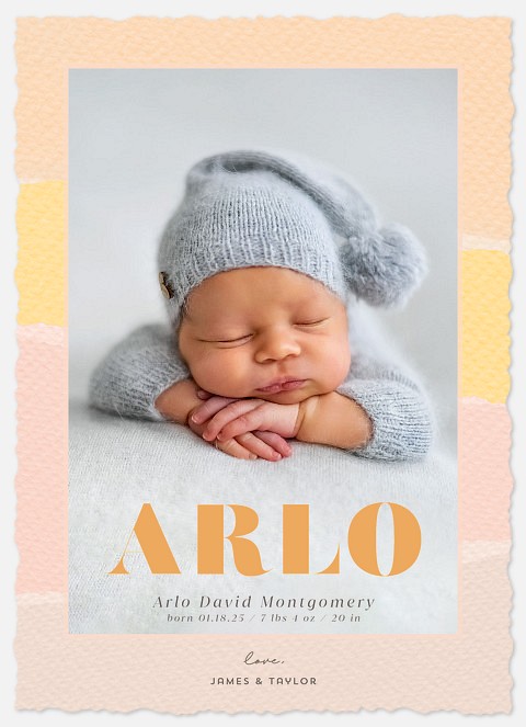 Sunny Hello Baby Birth Announcements
