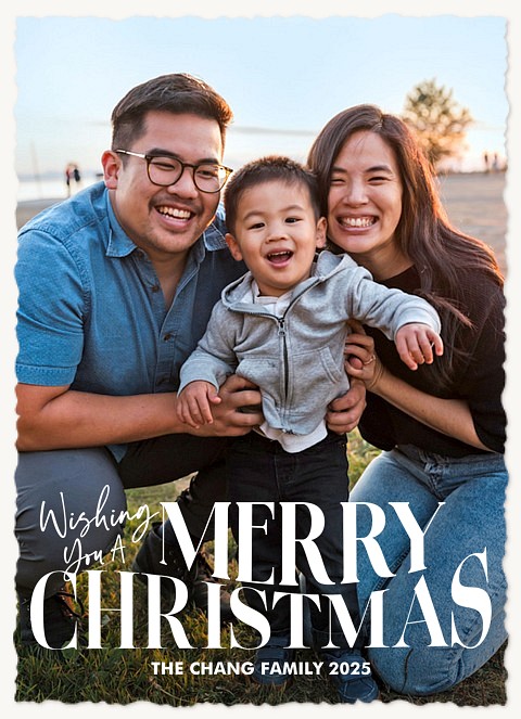 Giant Overlay Personalized Holiday Cards