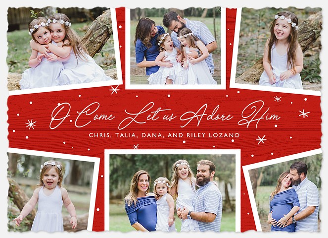 Farmhouse Snowfall Holiday Photo Cards