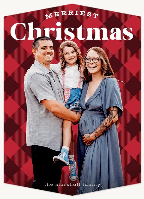Festive Tartan Personalized Holiday Cards
