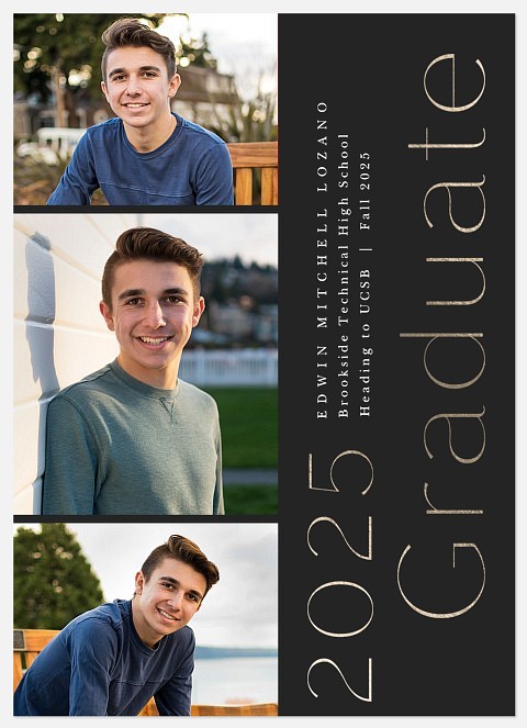 Vertical Trio Graduation Cards