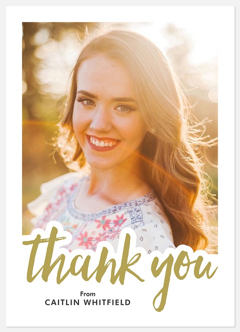 Chisel Tip Script Thank You Cards 