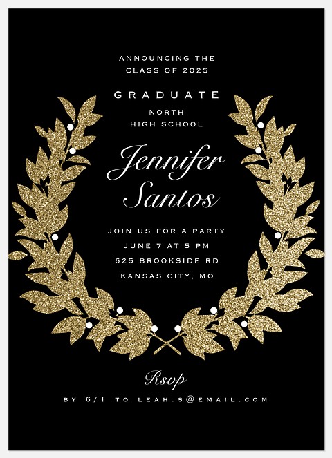 Glitterati Wreath Graduation Cards