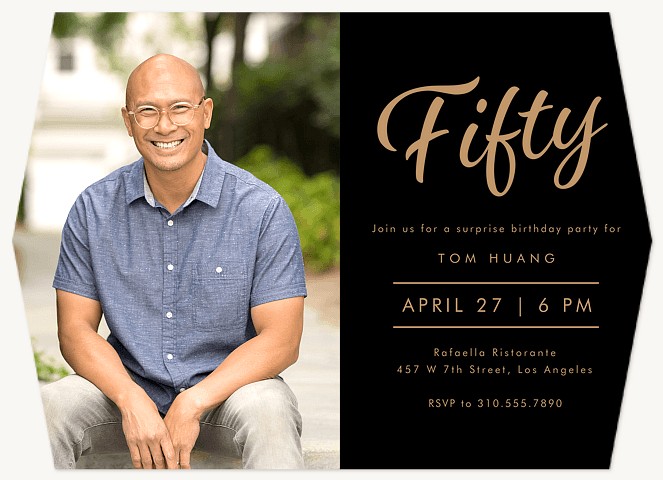 Vintage Age Adult Birthday Party Invitations