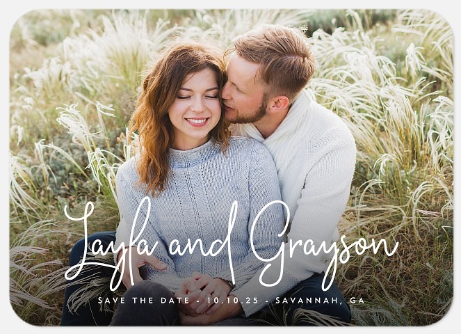 Signature Couple Save the Date Photo Cards