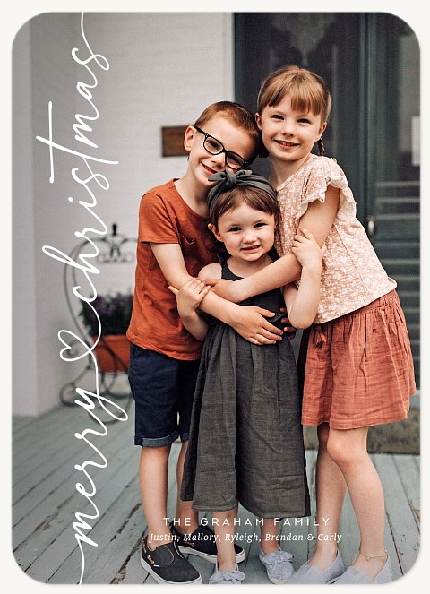 Heartfelt Script Personalized Holiday Cards