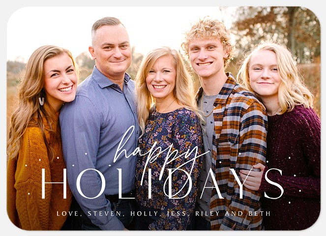 Modern Type Holiday Photo Cards