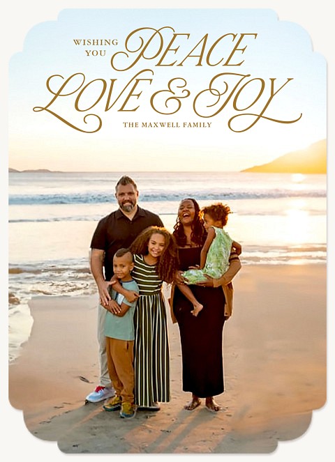 Peace, Love & Joy Personalized Holiday Cards