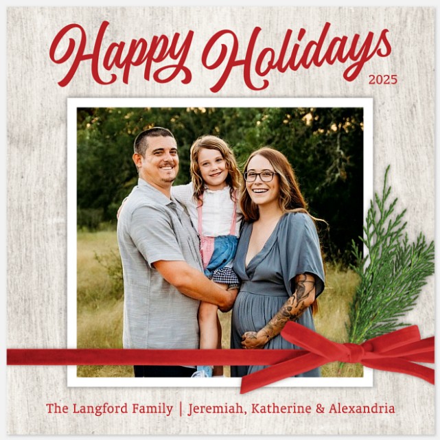 Delightful Bow Holiday Photo Cards