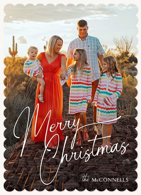 Merrily Scripted Personalized Holiday Cards