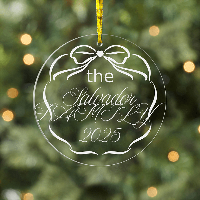 Charming Bow Personalized Ornaments
