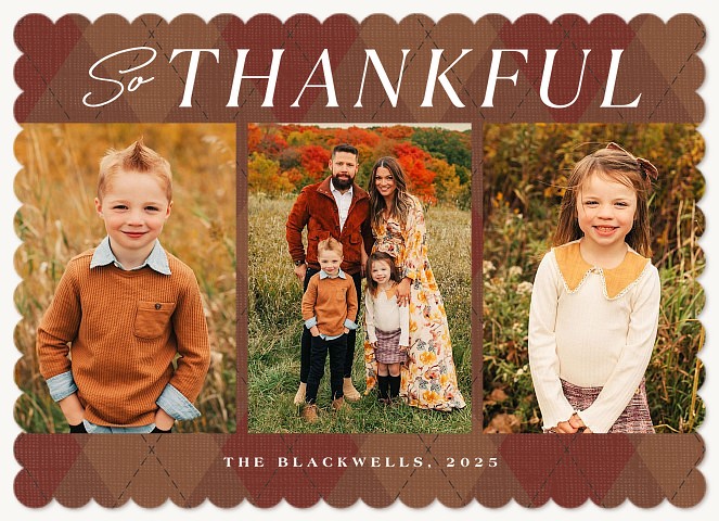 Argyle Sweater Thanksgiving Cards