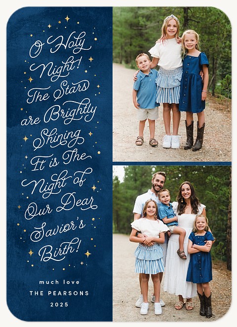O Holy Night Personalized Holiday Cards