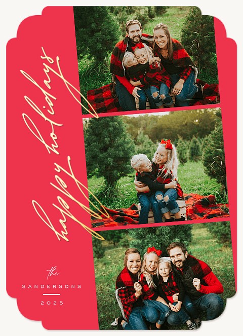 Minimalist Merriment Personalized Holiday Cards