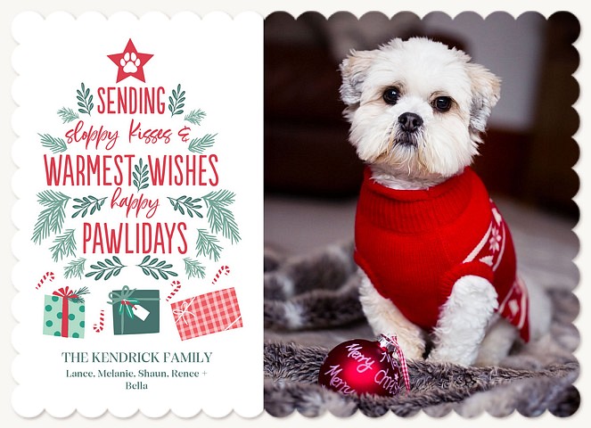 Sloppy Kisses Personalized Holiday Cards