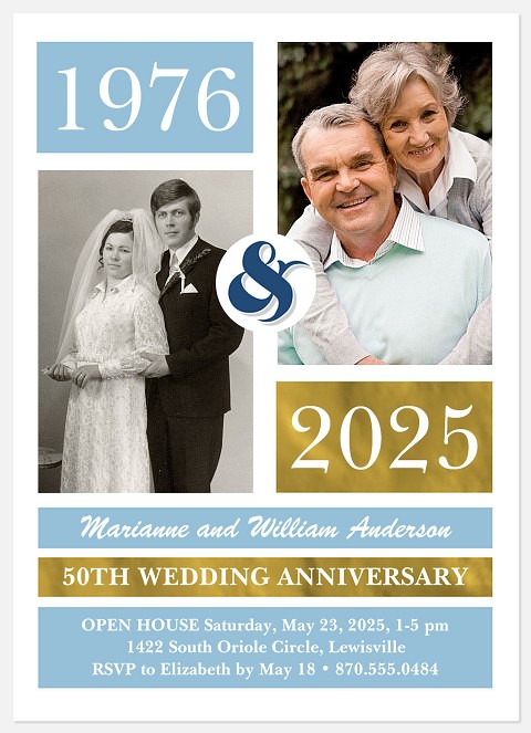 Beautiful Journey Anniversary Invitations