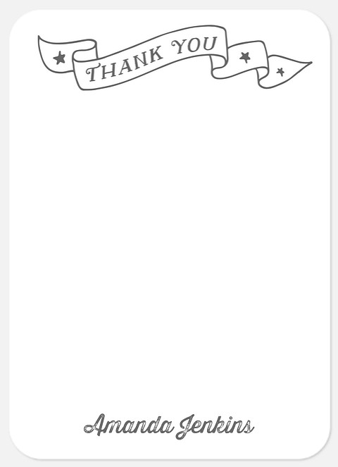 Star-Spangled (Banner) Thank You Cards 
