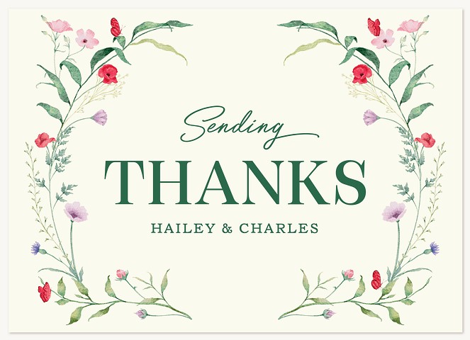 Whimsical Floral Thank You Cards 