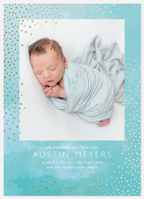 Little Stars Baby Birth Announcements