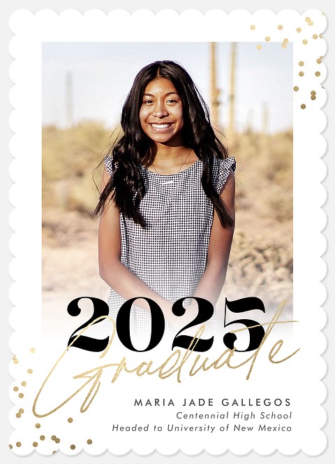 Glimmering Confetti Graduation Cards