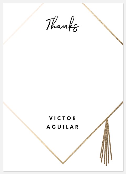 Luxe Mortarboard Thank You Cards 