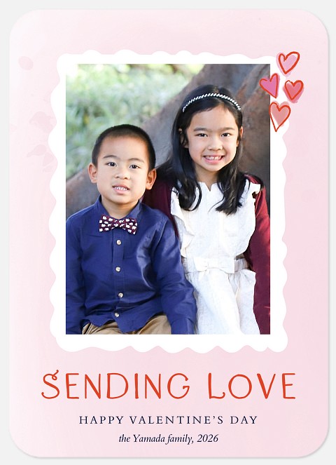 Valentine Hearts Valentine Photo Cards
