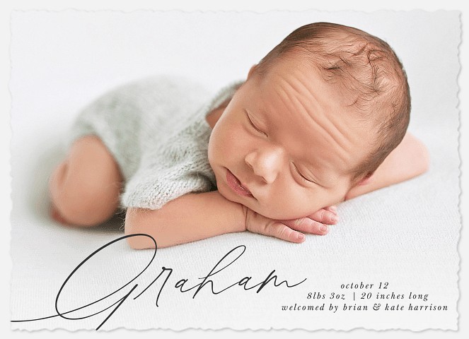 Signature Baby Birth Announcements