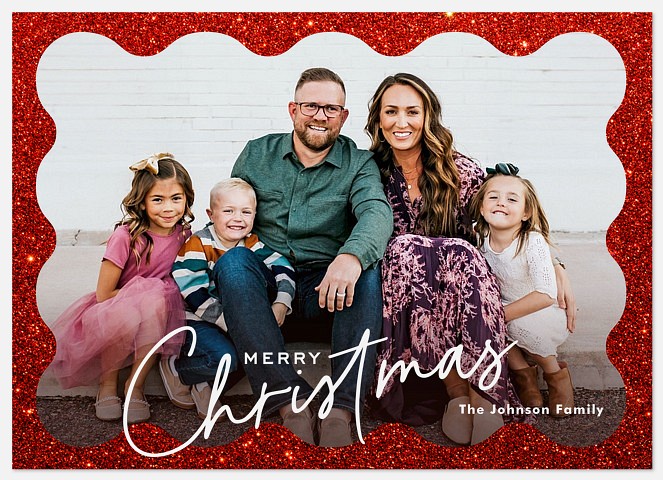Glittering Frame Holiday Photo Cards